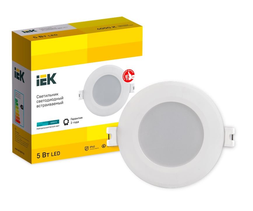 Фото Светильник светодиодный ДВО 1711 5Вт 4000К круг белый (LDVO0-1711-05-4000-K01)