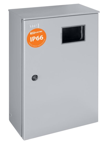 Фото ЩУ-3ф/1-0-12 IP66 (ЩУРН-3/12 IP66) с опломбировкой счётчика (542х347х180) TDM (SQ0905-1002)