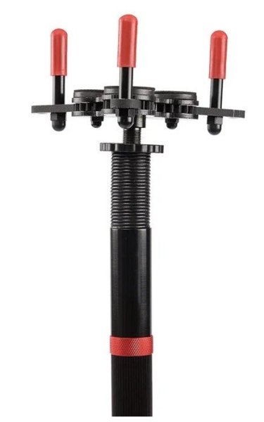 Фото Универсальный съёмник пожарных извещателей, штанга телескопическая, 8-ми секционная 2.0-12 метров, чехол для переноски и хранения штанги 12м