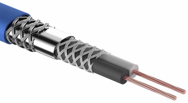 Фото Кабель микрофонный REXANT 2х0,25 мм², ø 6,8 мм, синий, (100 м) (01-6028)