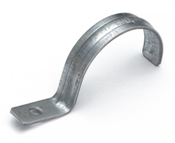 Фото Скоба металлическая однолапковая усиленная противопожарная СМОУ d48-50 мм отв. d 6,5 мм (50 шт) (PR13.02430)