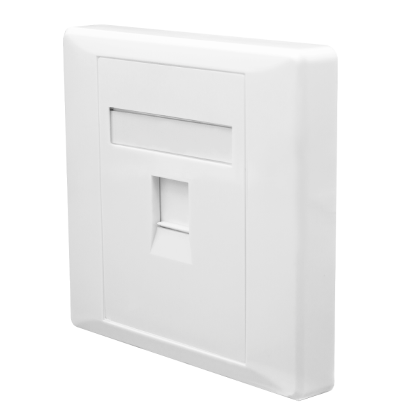 Фото Лицевая панель 1 порт (80х80, шторка) 10-0333