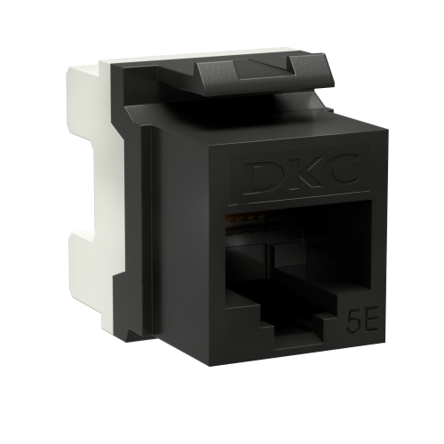 Фото Модуль Keystone RJ45 CAT5E, 180 градусов, черный (RNK5EU180BK)