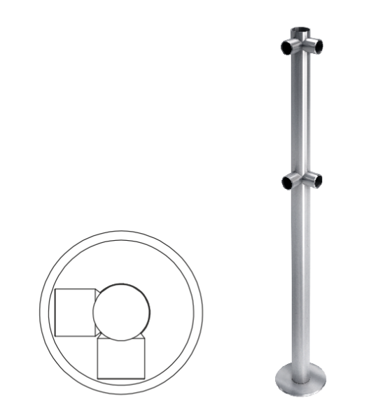 Фото Стойка ограждения L-образная