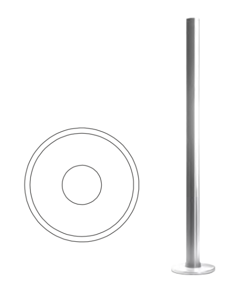 Фото Стойка ограждения базовая без отверстий