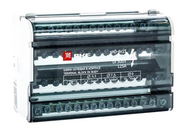 Фото Шина нулевая в корпусе 4х15 (sn0-4х15)