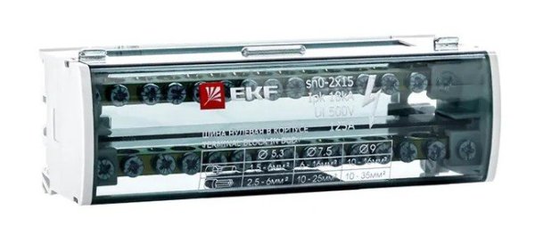 Фото Шина нулевая в корпусе 2х15 (sn0-2х15)