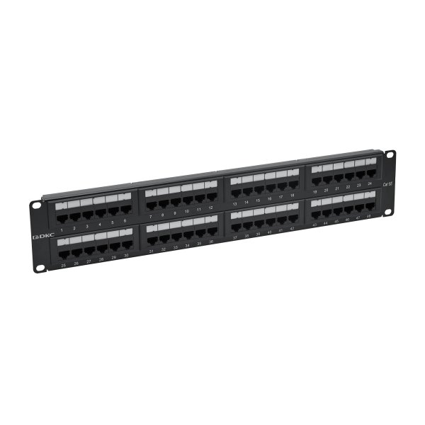 Фото Патч-панель 19", 2U, CAT5E, 48 портов RJ45, неэкранированная (RN5PPU242)