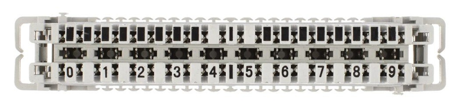 Фото Плинт универсальный ПВТ-10Р Эконом, 10 пар размыкаемые контакты 0...9 (120902-00128)