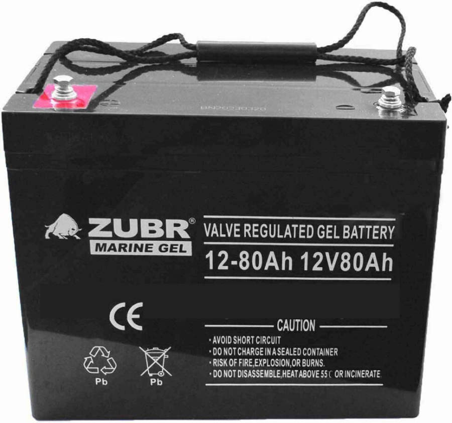 Фото ZUBR MARINE GEL NPG 12-80 (12V, 80Ah)
