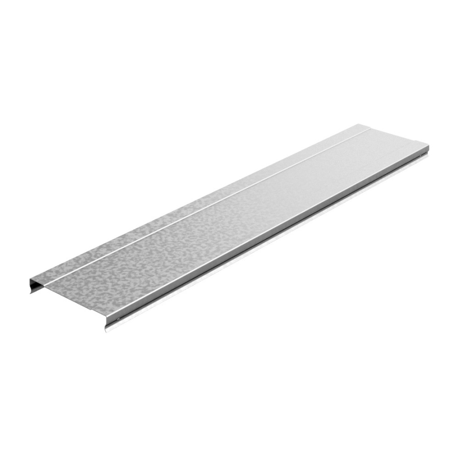 Фото Крышка к лотку 50х15х3000, толщ. 0,55 мм, Сендзимир цинк