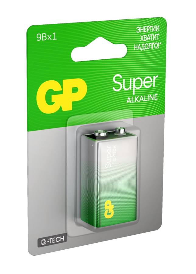 Фото GP Super Alkaline 9V Крона (GP 1604AA21-5CRSBC1), БЛИСТЕР