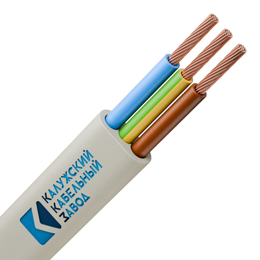 Фото ШВВП 3х0,75 белый ГОСТ ККЗ