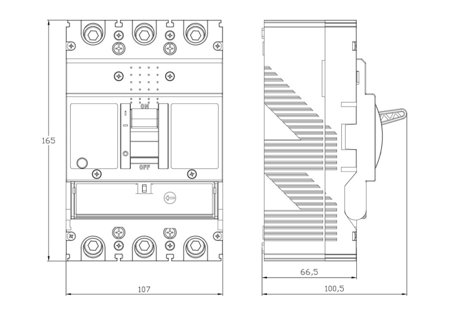 Фото YON MGS250 3P 160-200A 25kA (MGS250M-3TAMF0200)