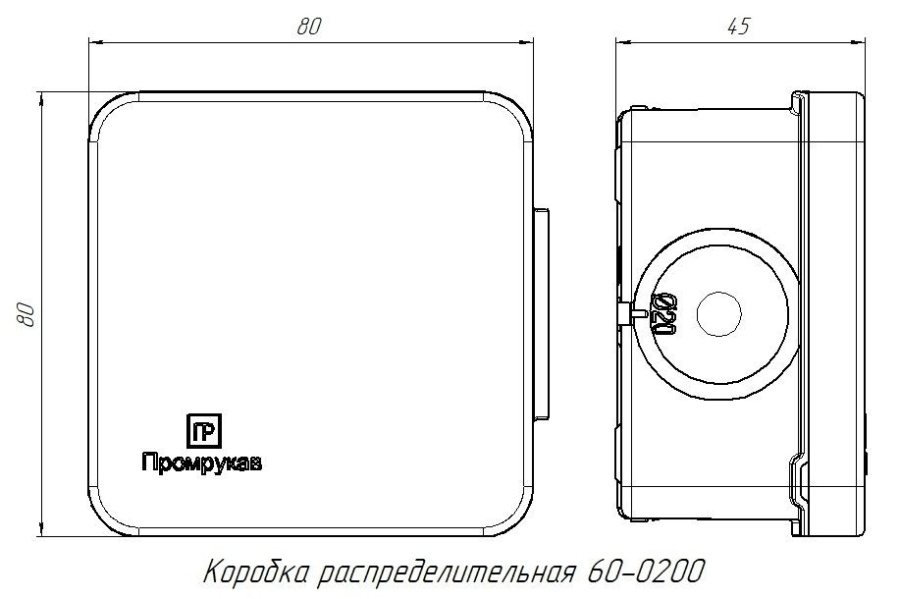 Фото Коробка уравнивания потенциалов 70х70х40м для прямого монтажа двухкомпонентная безгалогенная (HF) черная (60-0200-9005-У)
