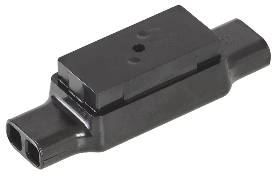 Фото Соединитель однопарный, черный, 0,9-1,3мм (диаметр изоляции до 4,4мм) (120501-00018)