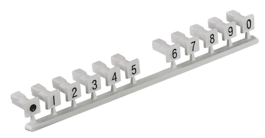 Фото Маркировочная вставка 1...0 для плинтов ПВТ (120905-00126)