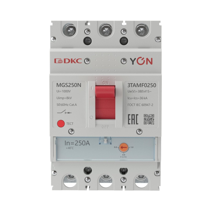 Фото YON MGS250 3P 200-250A 36kA (MGS250N-3TAMF0250)