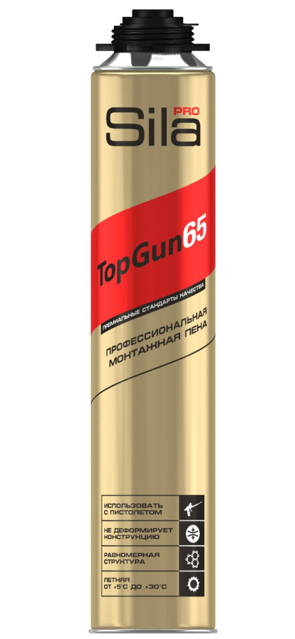 Фото Пена монтажная Sila Pro TopGun 65, 875 мл