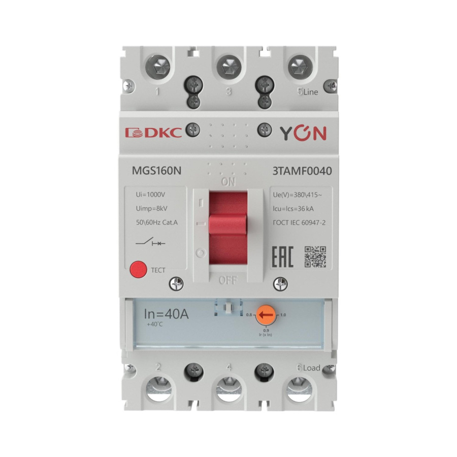 Фото YON MGS160 3P 32-40A 36kA (MGS160N-3TAMF0040)