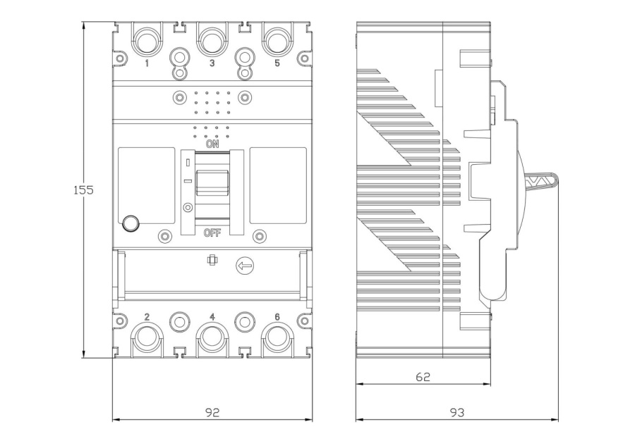 Фото YON MGS160 3P 32-40A 36kA (MGS160N-3TAMF0040)