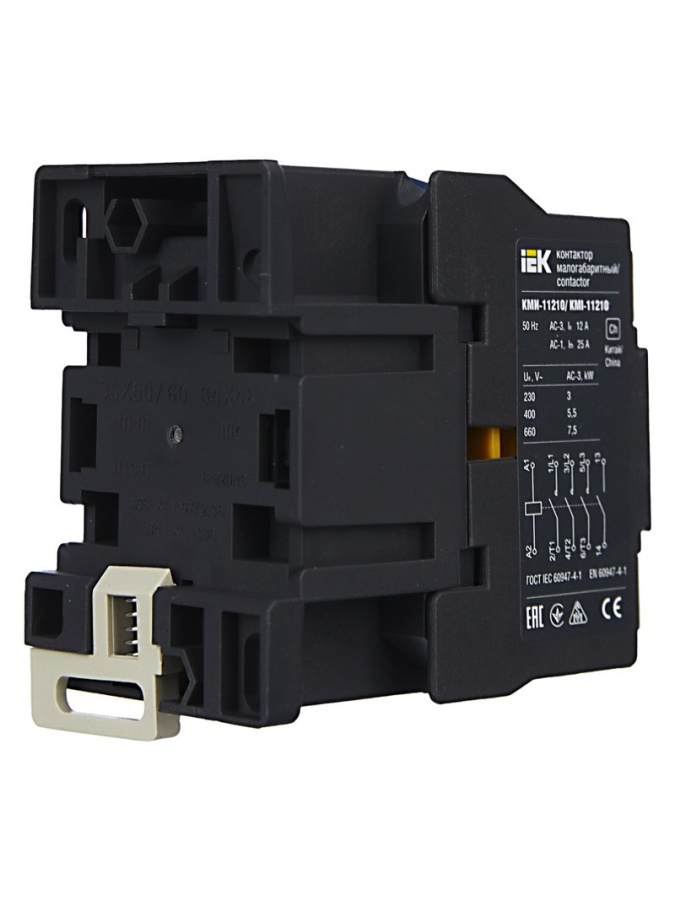 Фото Контактор КМИ-11210 12А 230В/АС3 1NO (KKM11-012-230-10)