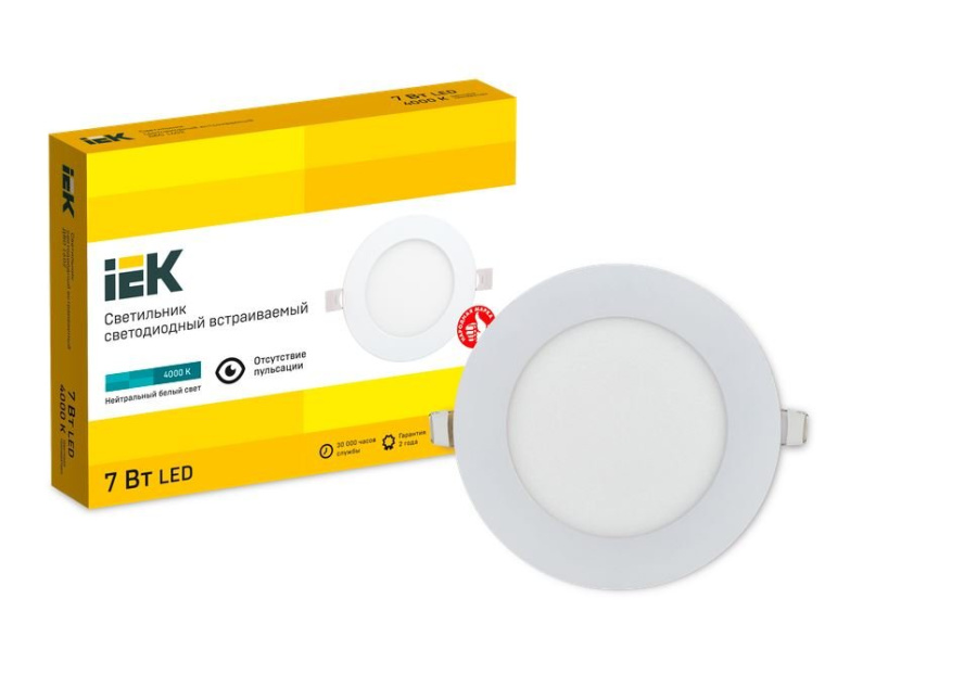 Фото Светильник светодиодный ДВО 1602 LED 7Вт 4000К круг белый (LDVO0-1602-1-7-K02)