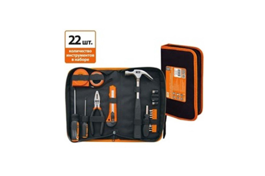 Фото Слесарный набор №3, 22 предмета, тканевый чехол "Гранит" TDM (SQ1014-0203)