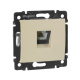 Фото Valena розетка телефонная RJ11, скрытой установки, слоновая кость (774338)