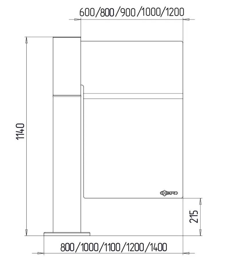 Фото Стекло для калитки К-14 (600мм)