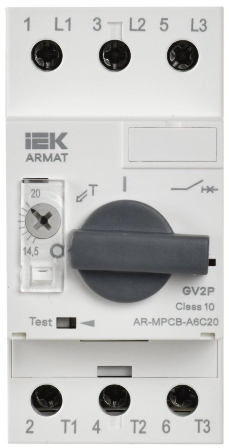 Фото Автоматический выключатель защиты двигателя A6 GV2P 14,5-20А ARMAT (AR-MPCB-A6C20)