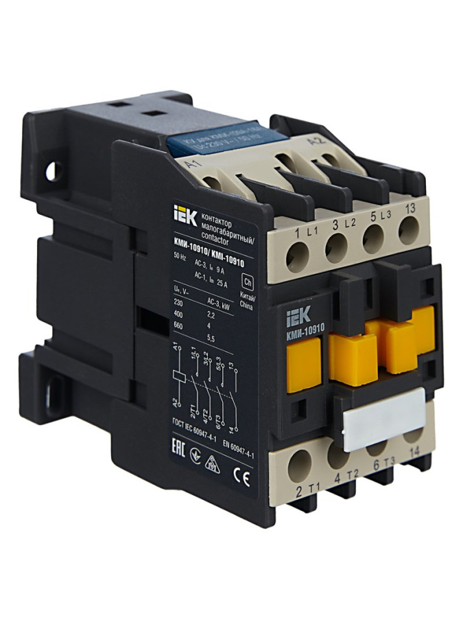 Фото Контактор КМИ-10910 9А 230В/АС3 1NO (KKM11-009-230-10)