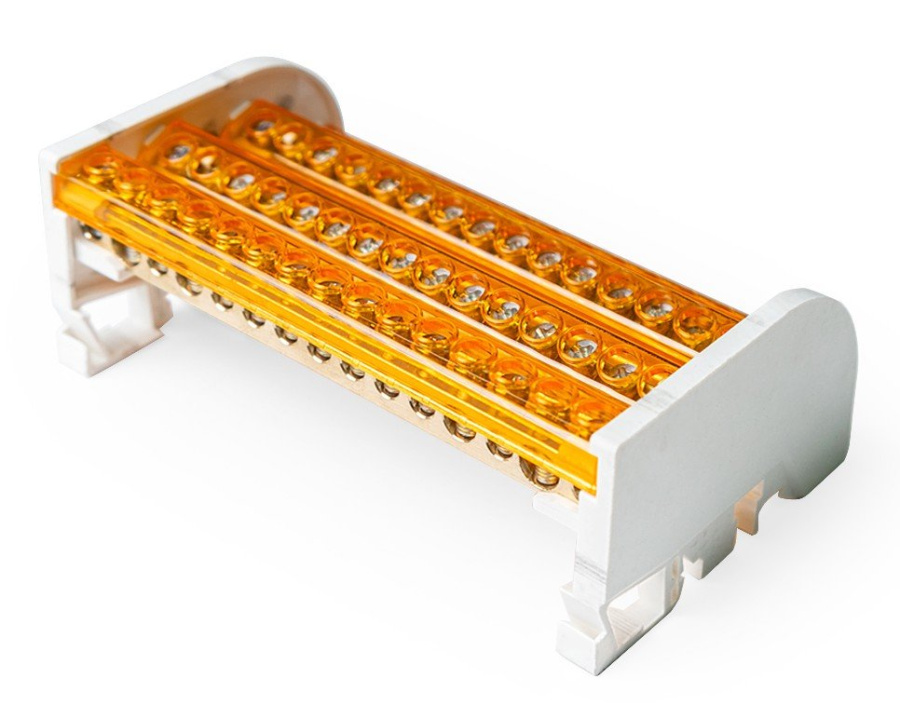 Фото Шина на DIN-рейку в корпусе (кросс-модуль) 4х15 (PR08.32834)