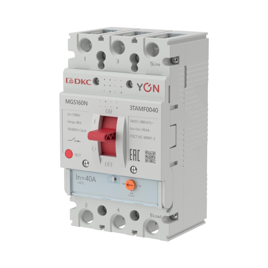 Фото YON MGS160 3P 32-40A 36kA (MGS160N-3TAMF0040)