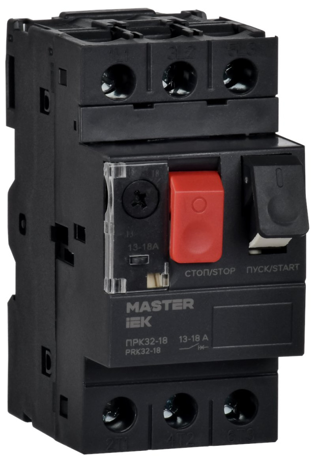 Фото Пускатель ПРК32-18 In=18А Ir=13-18А Ue 660В MASTER (DMS11-018)