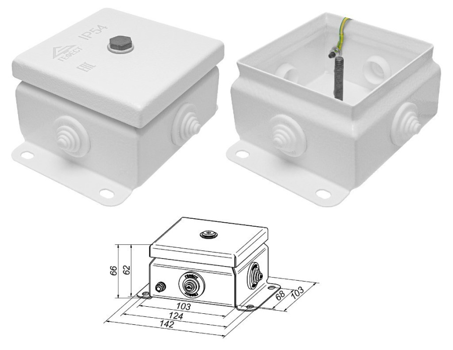 Фото КМ IP55-1010 (без DIN рейки)