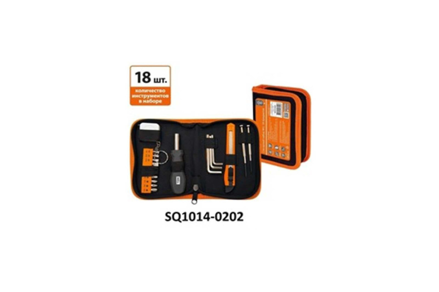 Фото Слесарный набор №2, 18 предметов, тканевый чехол "Гранит" TDM (SQ1014-0202)