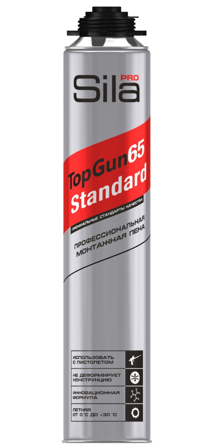 Фото Пена монтажная Sila Pro TopGun 65 STANDARD, 850 мл