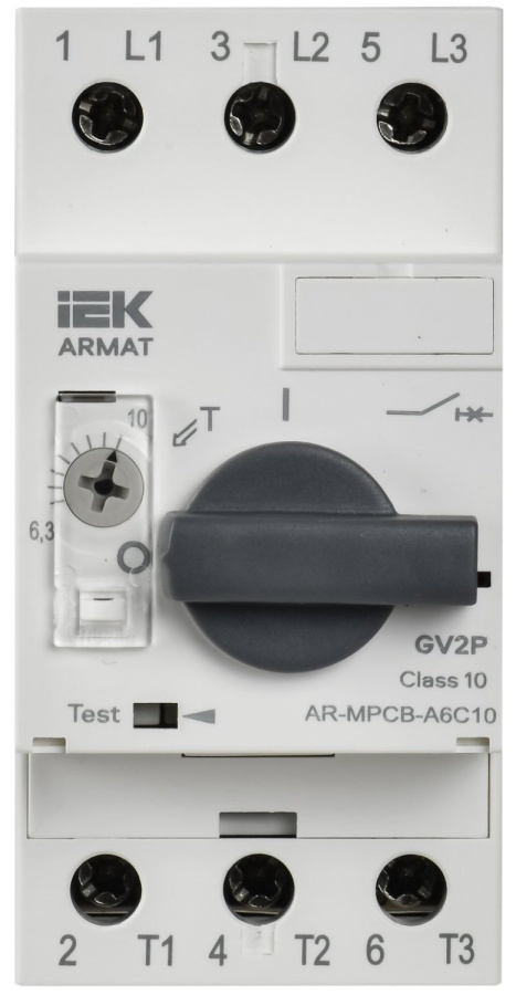 Фото Автоматический выключатель защиты двигателя A6 GV2P 6,3-10А ARMAT (AR-MPCB-A6C10)
