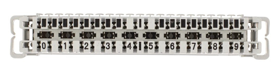Фото Плинт ПВТ-10Р Эконом, LSA plus, 10 пар размыкаемые контакты 0...9 (900000-01070)