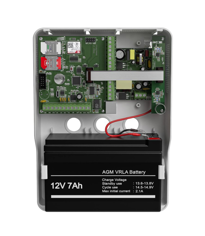 Фото Mega v.4 в корпусе (под АКБ 1,2-7Ач с БРП 12V 2,5А)