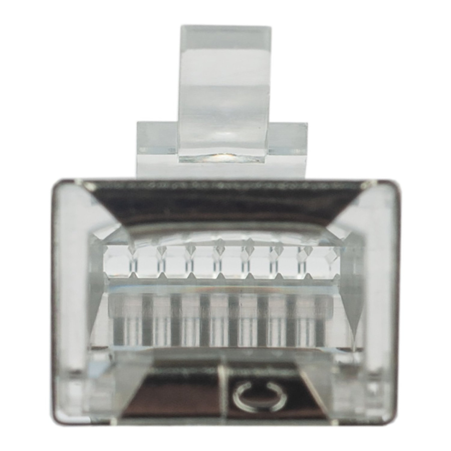 Фото Коннектор (вилка) FTP кат.5e 8P8C универсальная, 15U", 3 зубца (100 шт) (DR-3004)