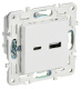 Фото SKANDY Розетка USB A+C 18Вт SK-R13W скрытой установки арктический белый (SK-U22-018-K01)