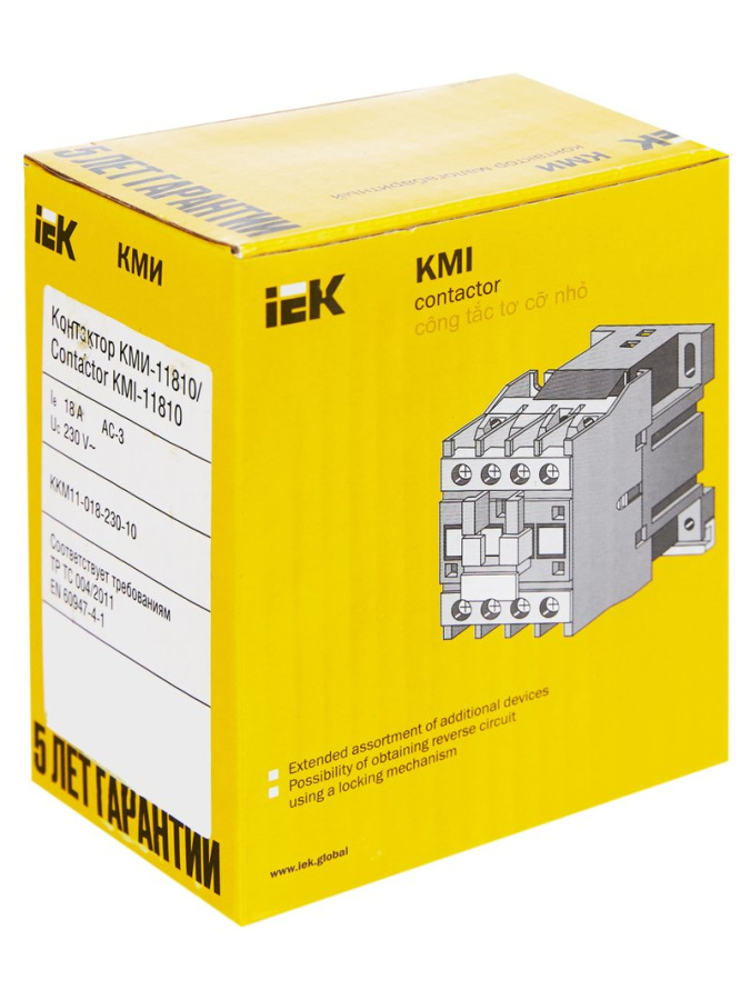 Фото Контактор КМИ-11810 18А 230В/АС3 1NO (KKM11-018-230-10)