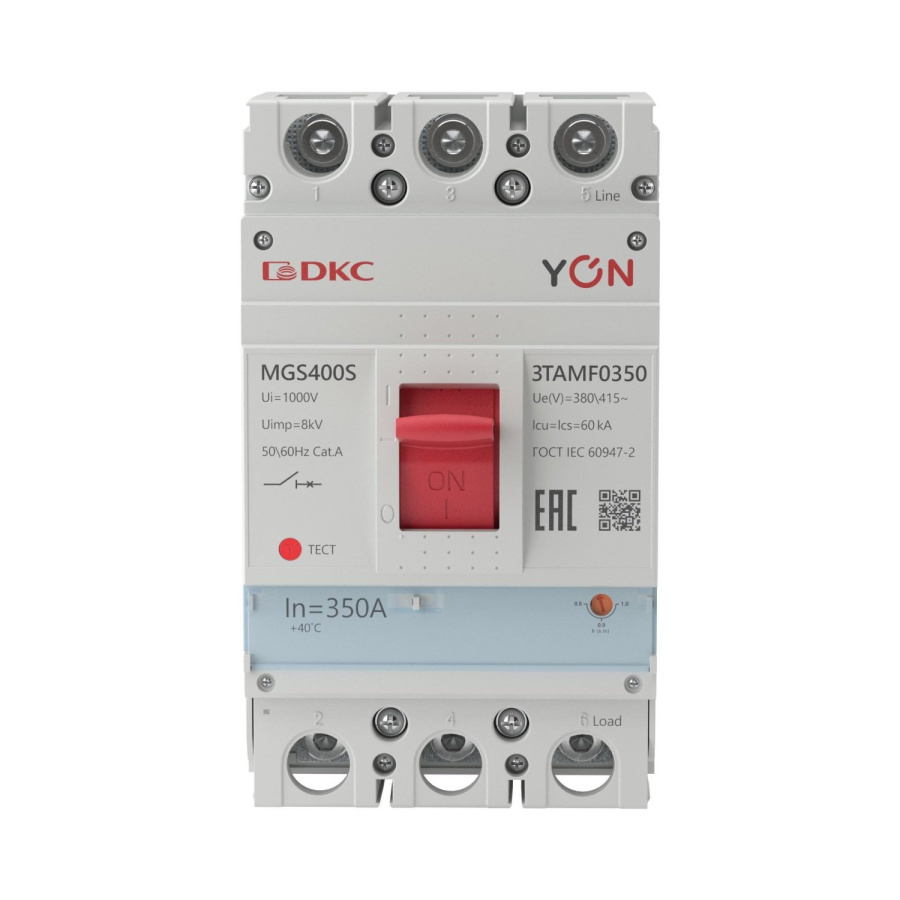 Фото YON MGS400 3P 280-350A 60kA (MGS400S-3TAMF0350)