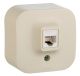 Фото Quteo розетка компьютерная RJ45, 5e UTP, о/у, слоновая кость (782254)
