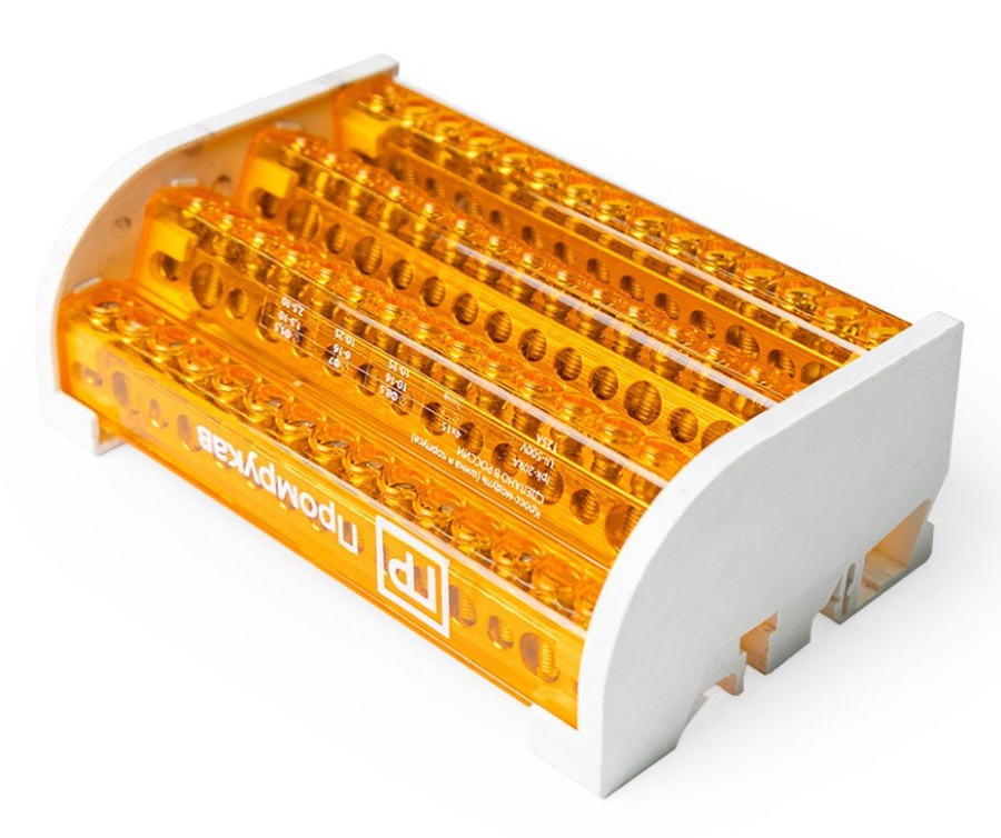 Фото Шина на DIN-рейку в корпусе (кросс-модуль) 4х15 (PR08.32834)