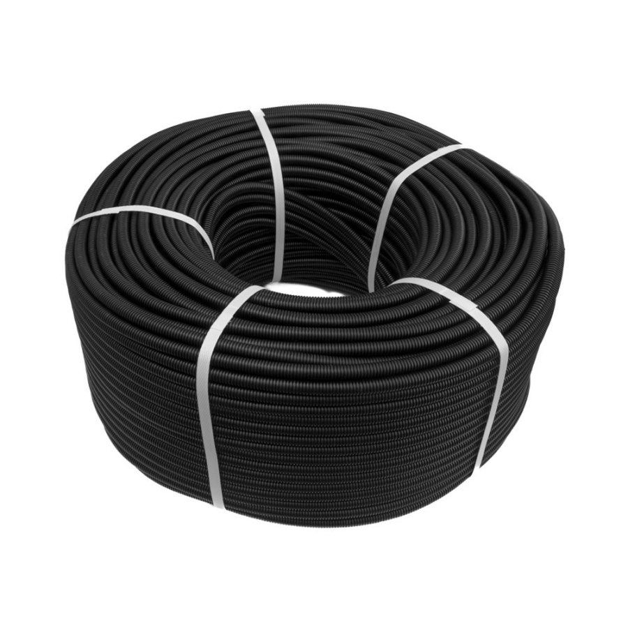 Фото Труба ПП легкая безгалогенная HF) У/Ф черная D-вн=7,0, D-нар=10,0 (PR02.0435)