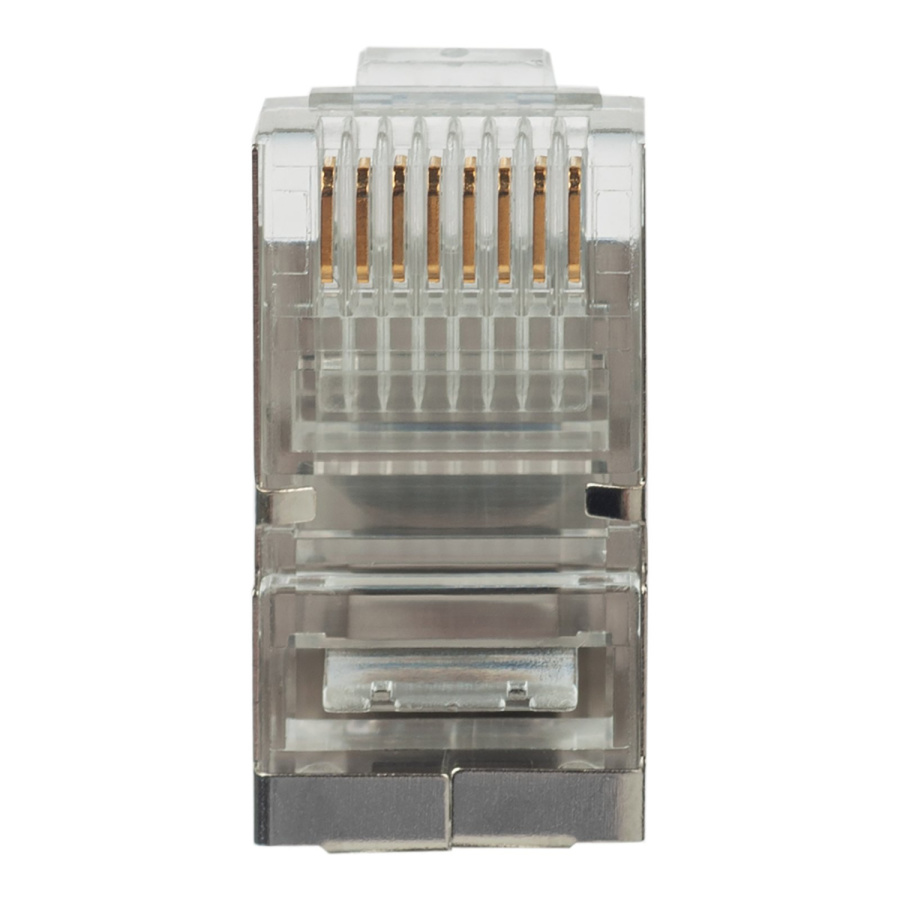 Фото Коннектор (вилка) FTP кат.5e 8P8C универсальная, 15U", 3 зубца (100 шт) (DR-3004)